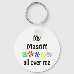 Mastiff Walks Design Keychain