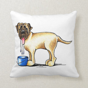 Mastiff Water Maker Throw Pillow
