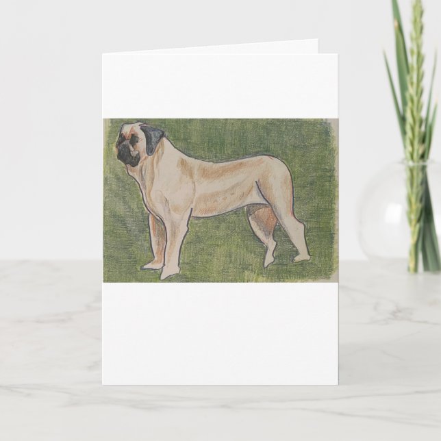 Mastiffe Dog Greeting Card (Front)