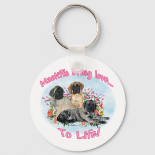 Mastiffs Love to Life Keychain