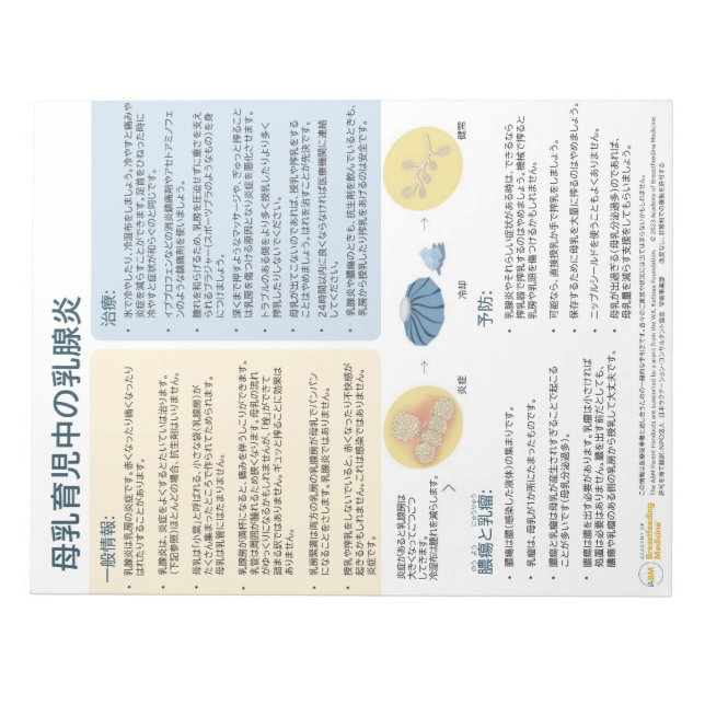 Mastitis in Breastfeeding Tear-away (Japanese)  Notepad (Front)