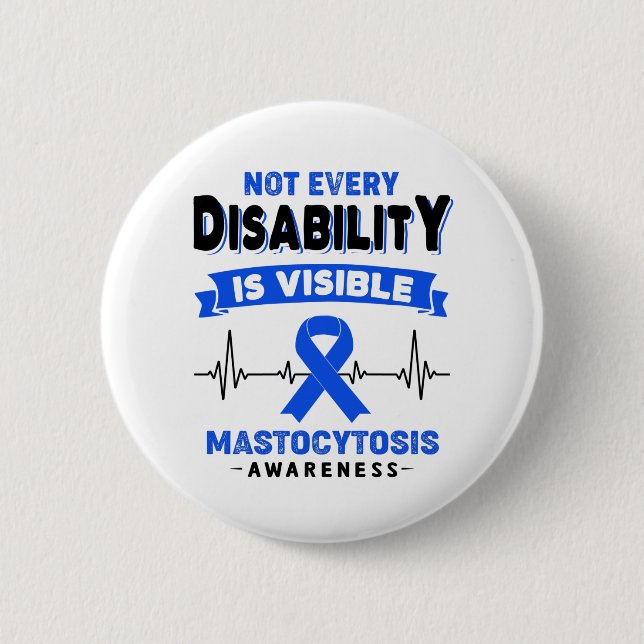 Mastocytosis Awareness Ribbon Support Gifts 2 Inch Round Button (Front)