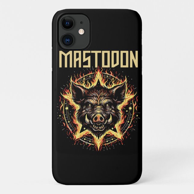 Mastodon Boar Fire Case-Mate iPhone Case (Back)
