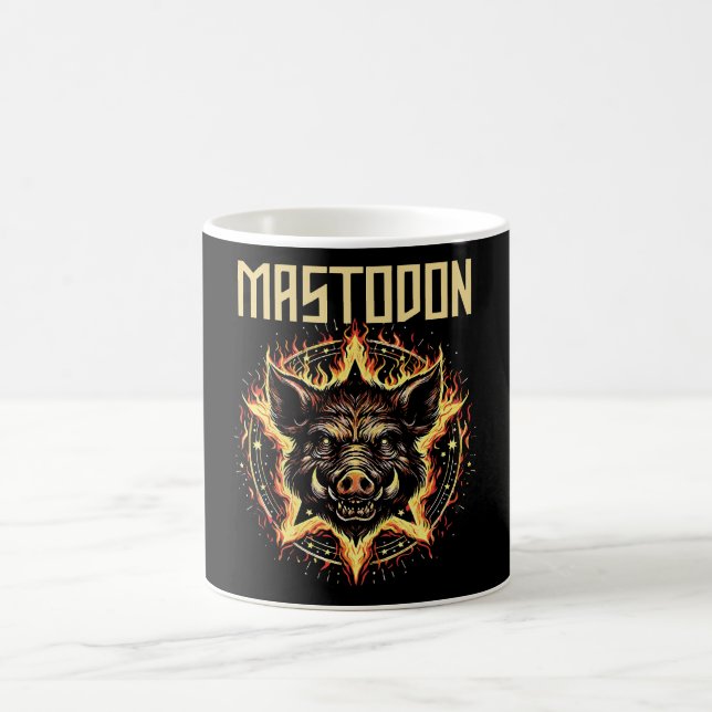 Mastodon Boar Fire Coffee Mug (Center)