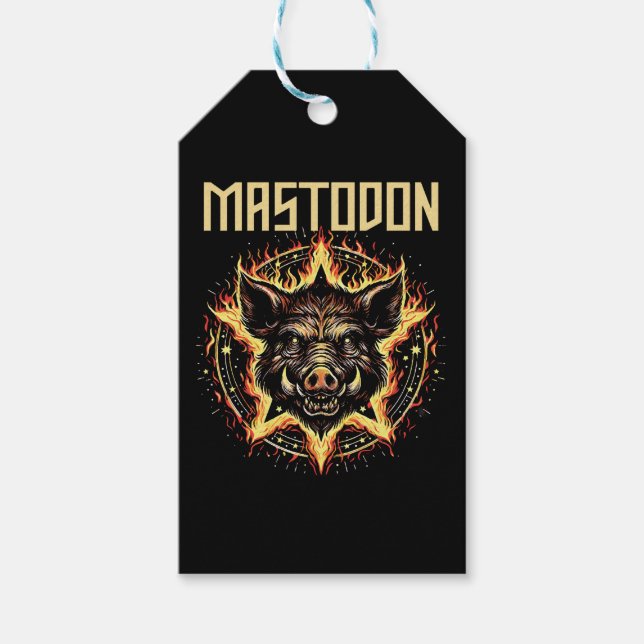 Mastodon Boar Fire Gift Tags (Front)
