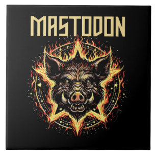 Mastodon Boar Fire Tile