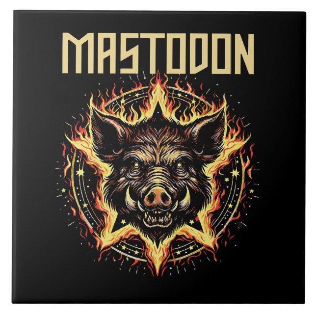 Mastodon Boar Fire Tile (Front)