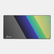 Mat bureau Abstrait bleu gris, tapis bureau