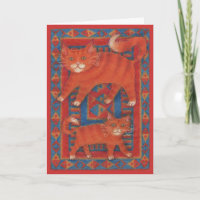 Mat Cats "Happy Birthday" greetings card