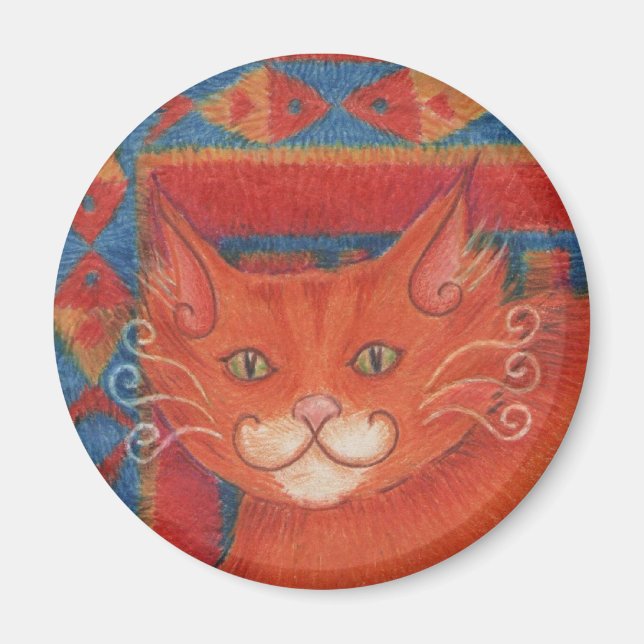 Mat Cats magnet round (Front)
