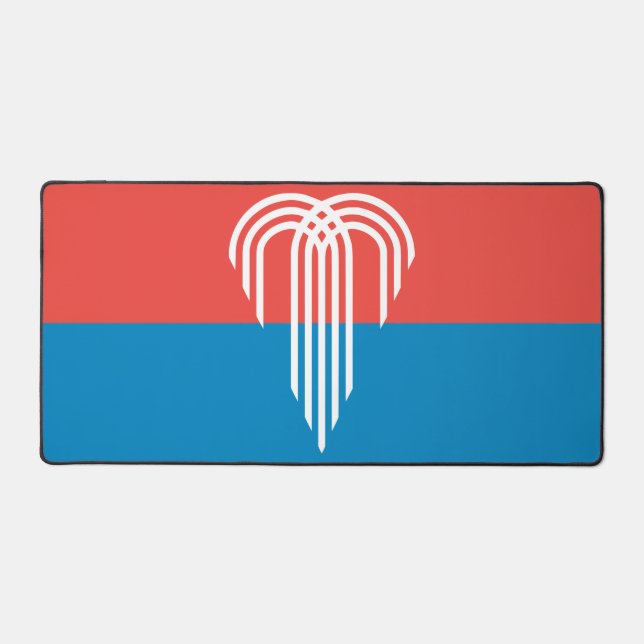 Mat de bureau avec drapeau de Kansas City, USA (Recto)