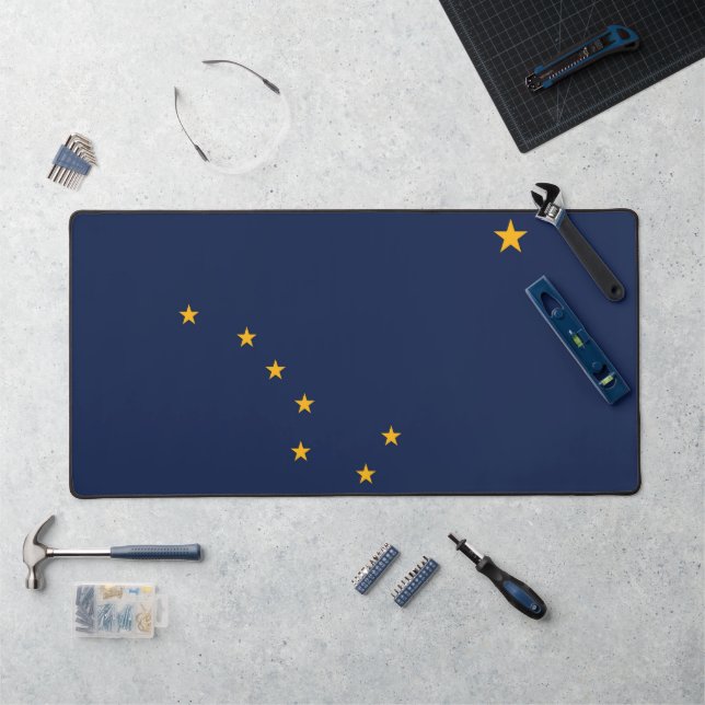 Mat de bureau avec drapeau de l'Alaska, États-Unis (Poste de travail)
