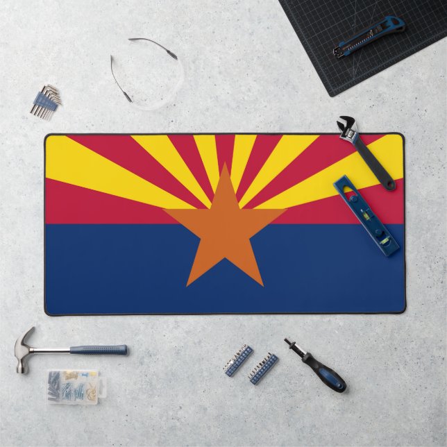 Mat de bureau avec drapeau de l'Arizona, États-Uni (Poste de travail)