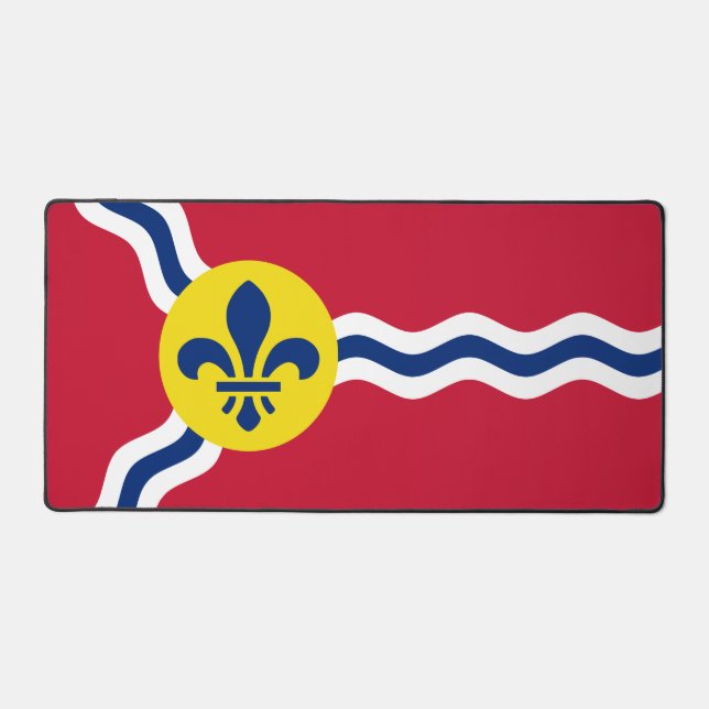 Mat de bureau avec drapeau de St. Louis, USA (Recto)