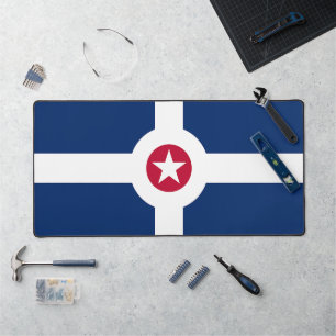 Mat de bureau avec drapeau d'Indianapolis, États-U