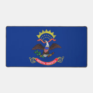 Mat de bureau avec drapeau du Dakota du Nord, USA