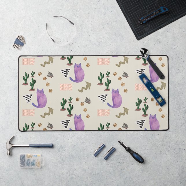 Mat de bureau Chat Kitten Meow (Poste de travail)