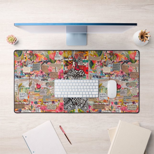 Mat de bureau de collage multimédia mixte (Bureau 1)