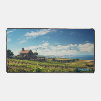 Mat de bureau de vignoble personnalisé