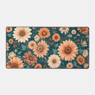 Mat de bureau floral, Mousepad botanique Abstrait,