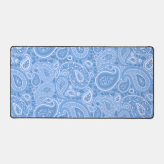 Mat de bureau Leopard Blue Paisley