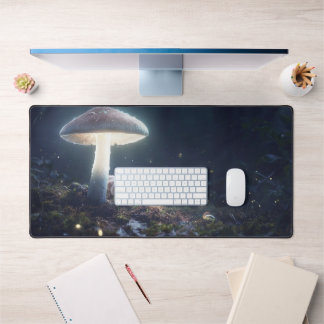 Mat de bureau mystique avec écureuil et champignon
