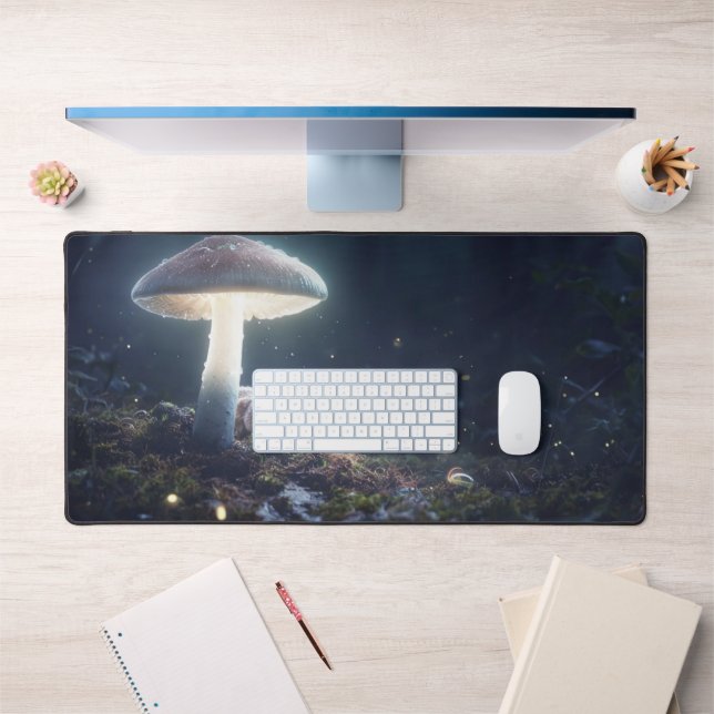 Mat de bureau mystique avec écureuil et champignon (Bureau 1)