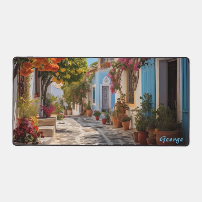 Mat de bureau personnalisé pour les îles méditerra (Recto)