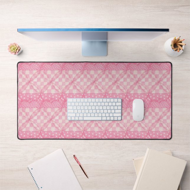 Mat de bureau pour COEUR ROSE / Petite échelle (Bureau 1)