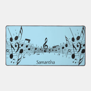 Mat du bureau de conception de notes musicales