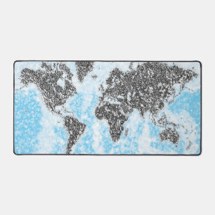 Mat du bureau mondial de cartes