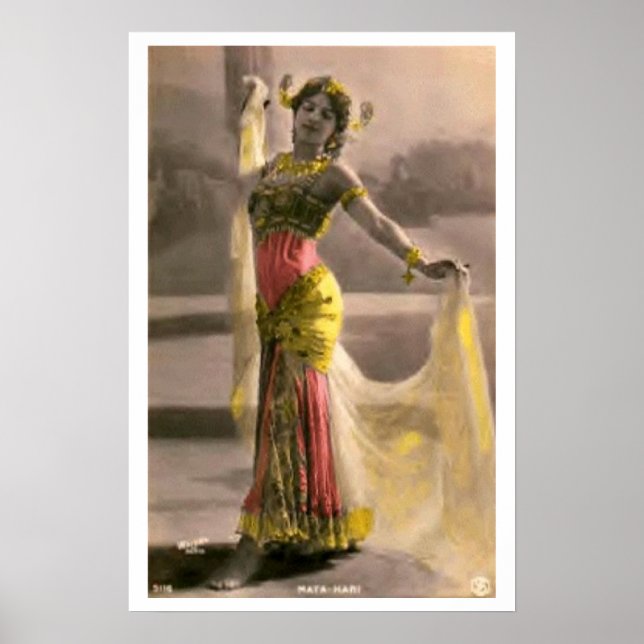Mata Hari Enchantress Seductress Vintage Poster (Front)