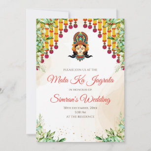 Mata ki Chowki invitation & Mata Rani invites