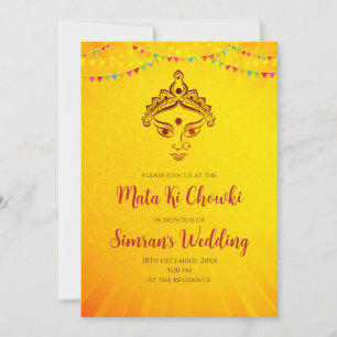 Mata ki Chowki invite Mata ka Jagrata invitation