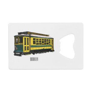 Mata trolley cartoon illustration credit card bottle opener