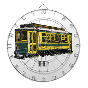 Mata trolley cartoon illustration dartboard