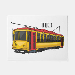 Mata trolley cartoon illustration doormat