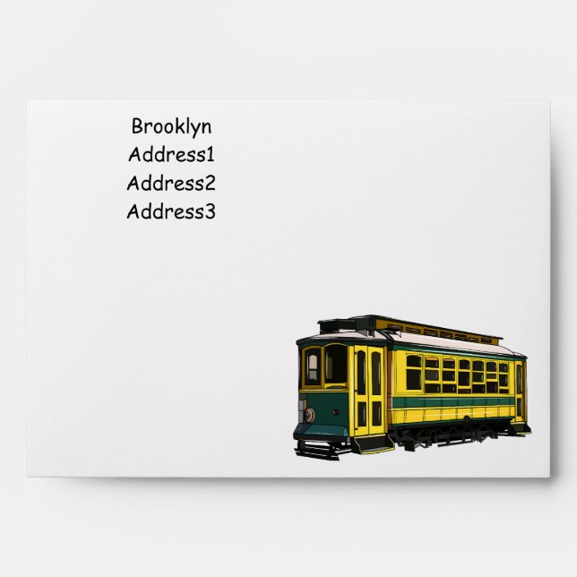 Mata trolley cartoon illustration envelope (Front)