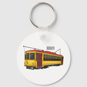 Mata trolley cartoon illustration keychain