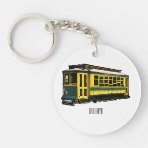 Mata trolley cartoon illustration keychain