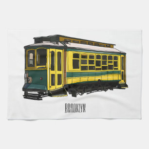 Mata trolley cartoon illustration kitchen towel