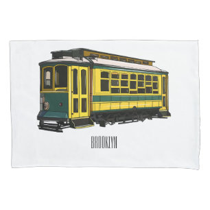 Mata trolley cartoon illustration pillowcase