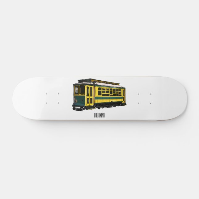 Mata trolley cartoon illustration skateboard (Horz)