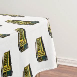 Mata trolley cartoon illustration tablecloth
