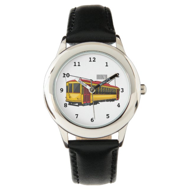 Mata trolley cartoon illustration  watch (Front)