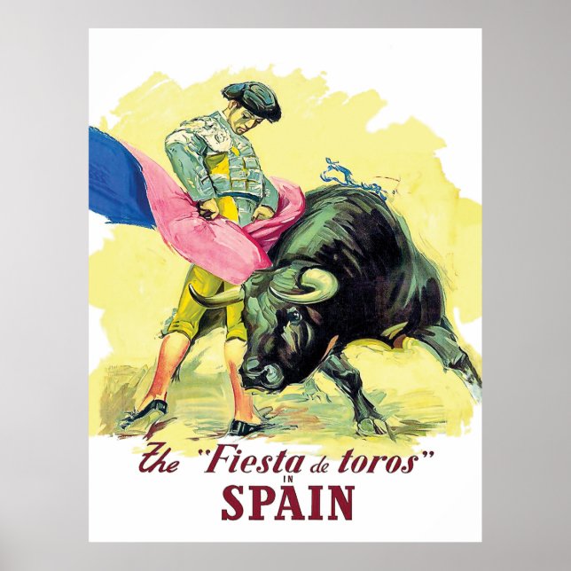 Matador bullfighting, fiesta de toros, Spain Poster (Front)