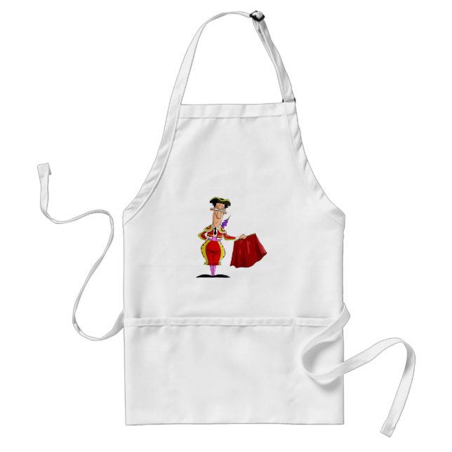 Matador with Red Cape Spanish Bullfighter Standard Apron (Front)