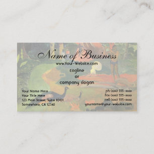 Matamoe (Landscape w Peacocks) by Paul Gauguin Business Card