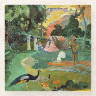 Matamoe or, Landscape with Peacocks, 1892 Glass Coaster