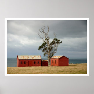 Matanaka Farm Buildings Privy Schoolhouse Poster